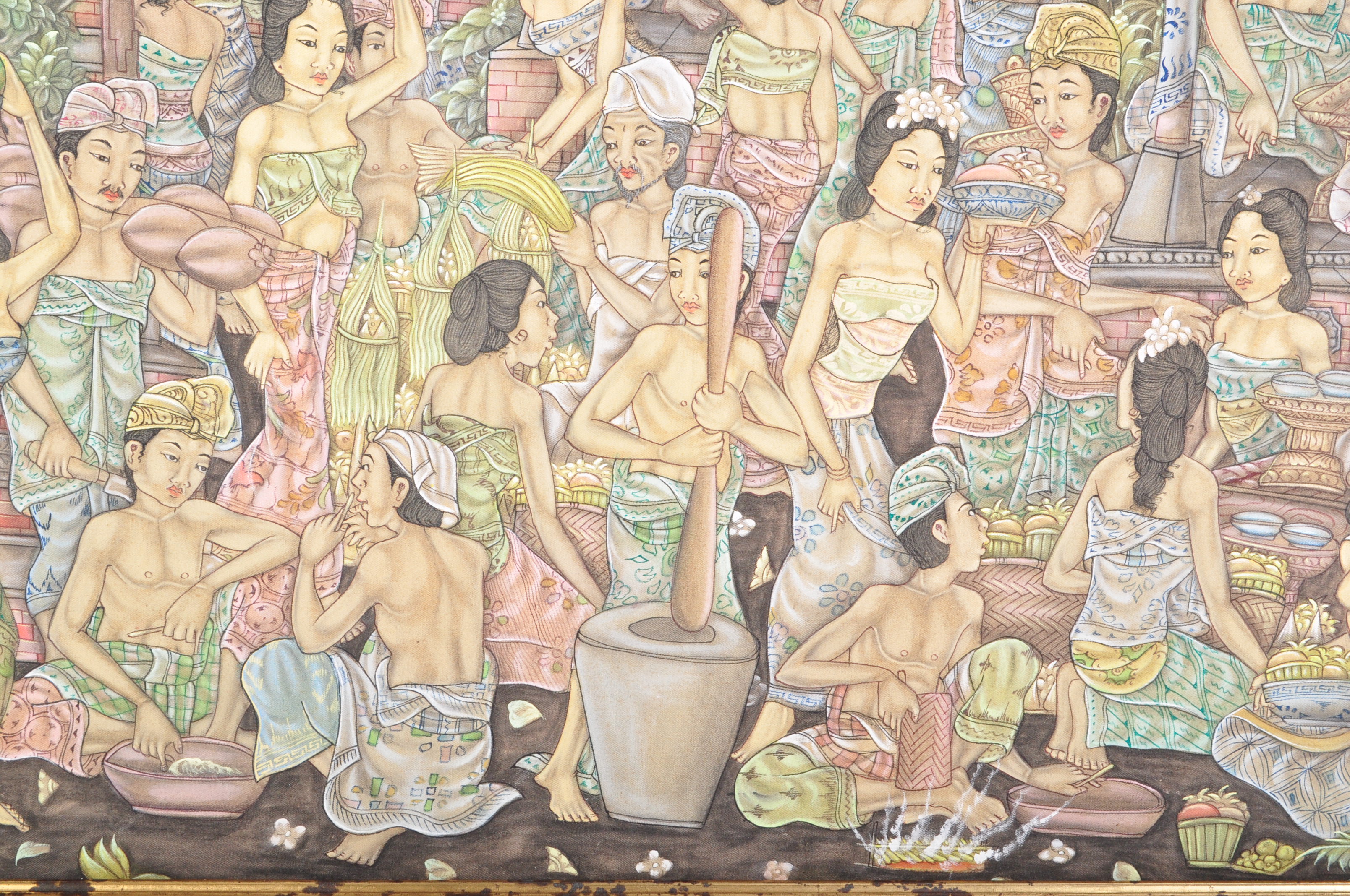 20TH CENTURY INDONESIAN BALINESE PAINTING - Bild 3 aus 5