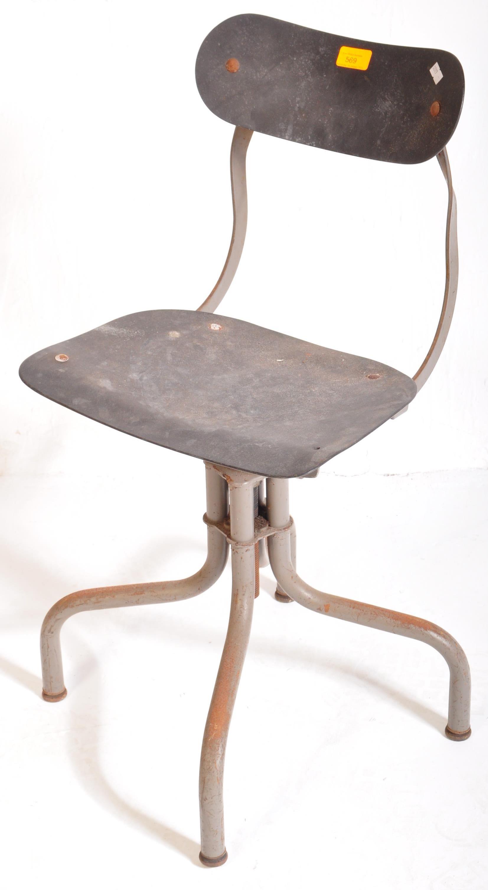 RETRO INDUSTRIAL TAN SAD OFFICE CHAIR - Bild 2 aus 6