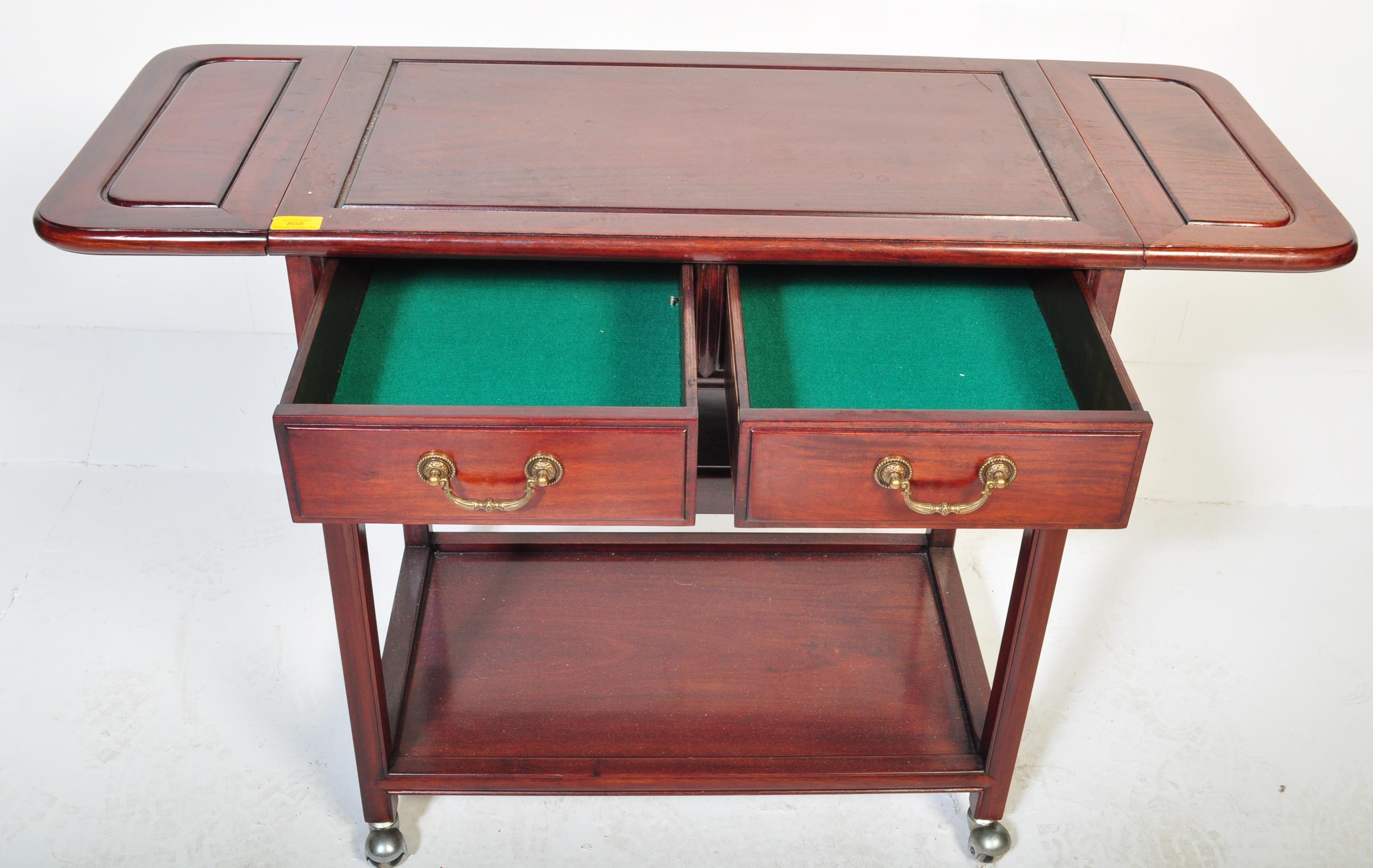 20TH CENTURY CHINESE HARDWOOD HOSTESS SERVING TROLLEY - Bild 4 aus 5