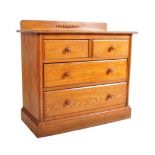 VINTAGE 20TH CENTURY GOLDEN OAK CHEST OF DRAWERS