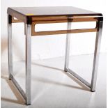 VINTAGE MID 20TH CENTURY GLASS & METAL COFEE TABLE