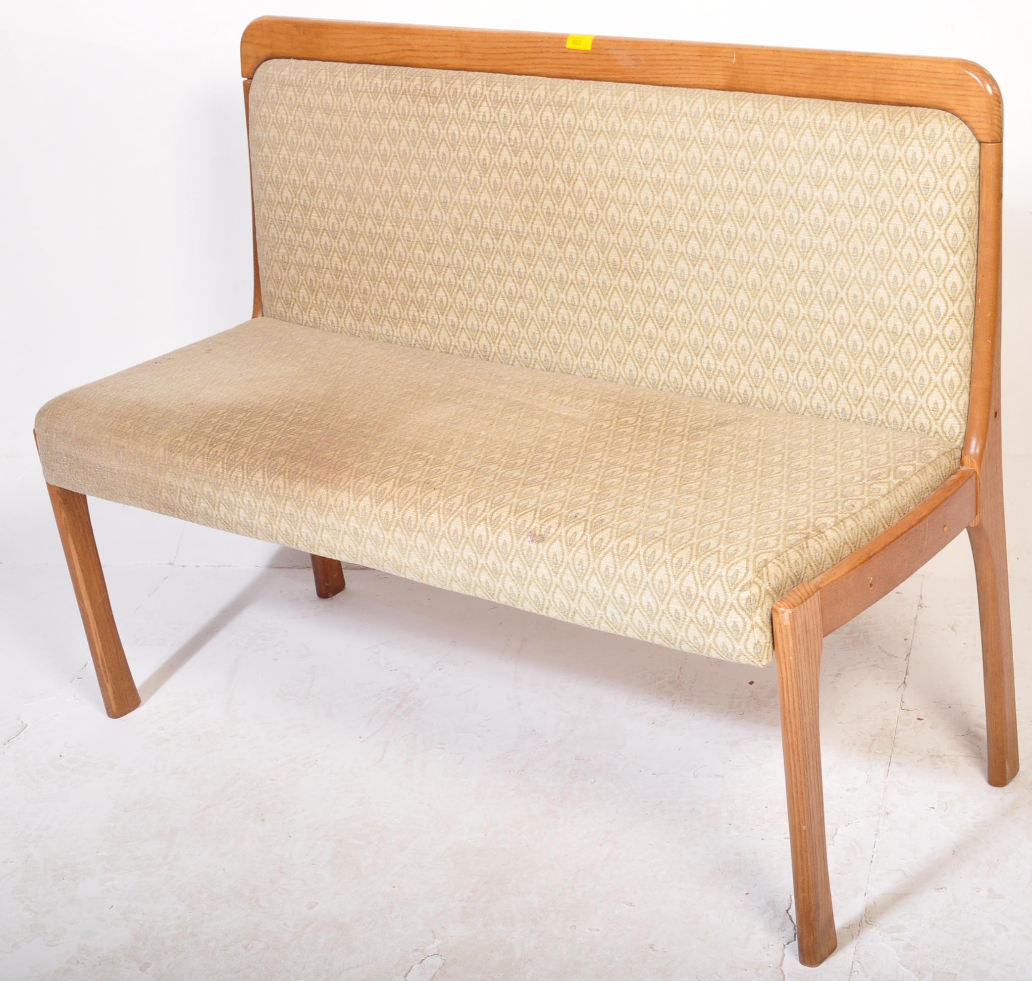 BRITISH MODERN DESIGN - RETRO TEAK HALL SETTLE BENCH - Bild 2 aus 5