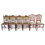 COLLECTION OF 19TH CENTURY MAHOGANY DINING CHAIRS