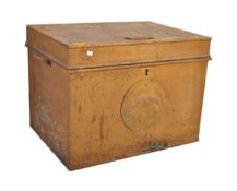 EARLY 20TH CENTURY GILDED METAL STRONG BOX