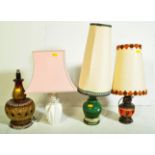 FOUR VINTAGE RETRO WEST GERMAN LAMPS