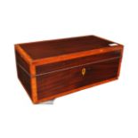 VICTORIAN 19TH CENTURY MAHOGANY WRITING SLOPE BOX