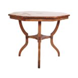 19TH CENTURY ROSEWOOD & MARQUETRY CENTRE TABLE