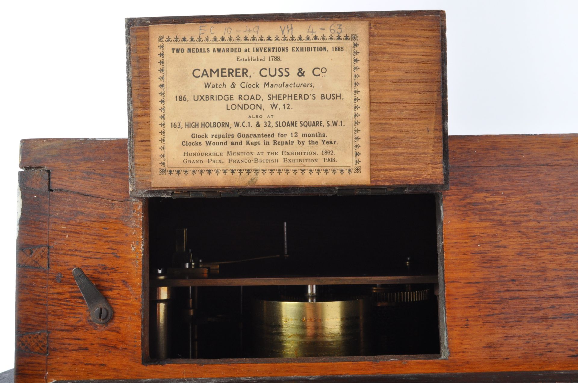 CAMERER CUSS & CO - 19TH CENTURY HAMMERSMITH HOSPITAL CLOCK - Image 6 of 6