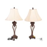 PAIR OF ART DECO STYLE TABLE LIGHT LAMPS871