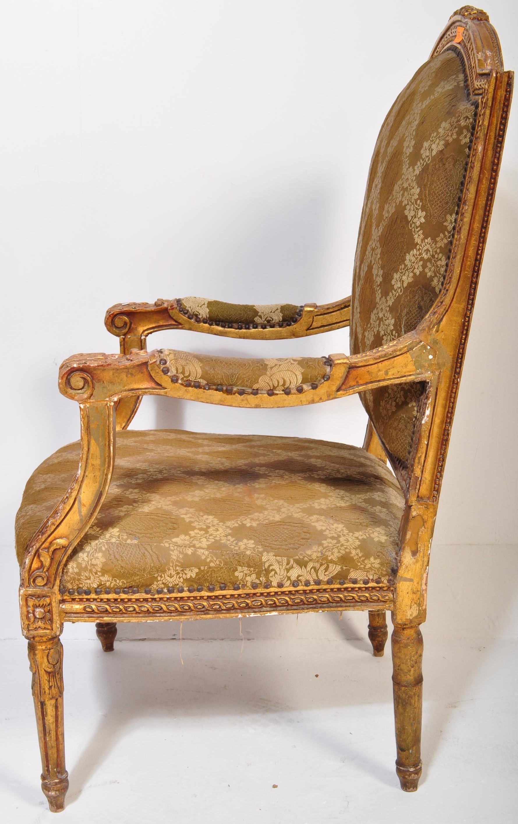 20TH CENTURY GILTWOOD FRENCH FAUTEUIL ARMCHAIR - Bild 5 aus 5