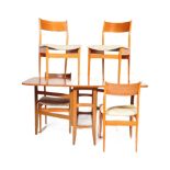 RETRO MID-CENTURY SPACE SAVER TABLE T/W 4 DINING CHAIRS