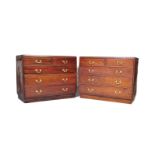 PAIR 20TH CENTURY AIR MINISTRY CHEST OF DRAWERS