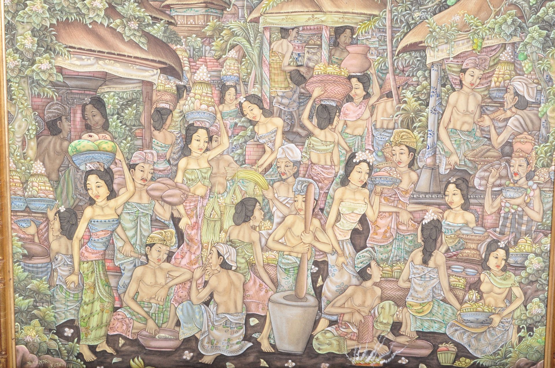 20TH CENTURY INDONESIAN BALINESE PAINTING - Image 2 of 5