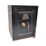 VICTORIAN JOHN PORT OF MANCHESTER CAST IRON SAFE WITH KEY