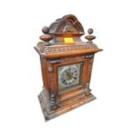 LATE 19TH CENTURY GERMAN WALNUT MAnTEL CLOCK