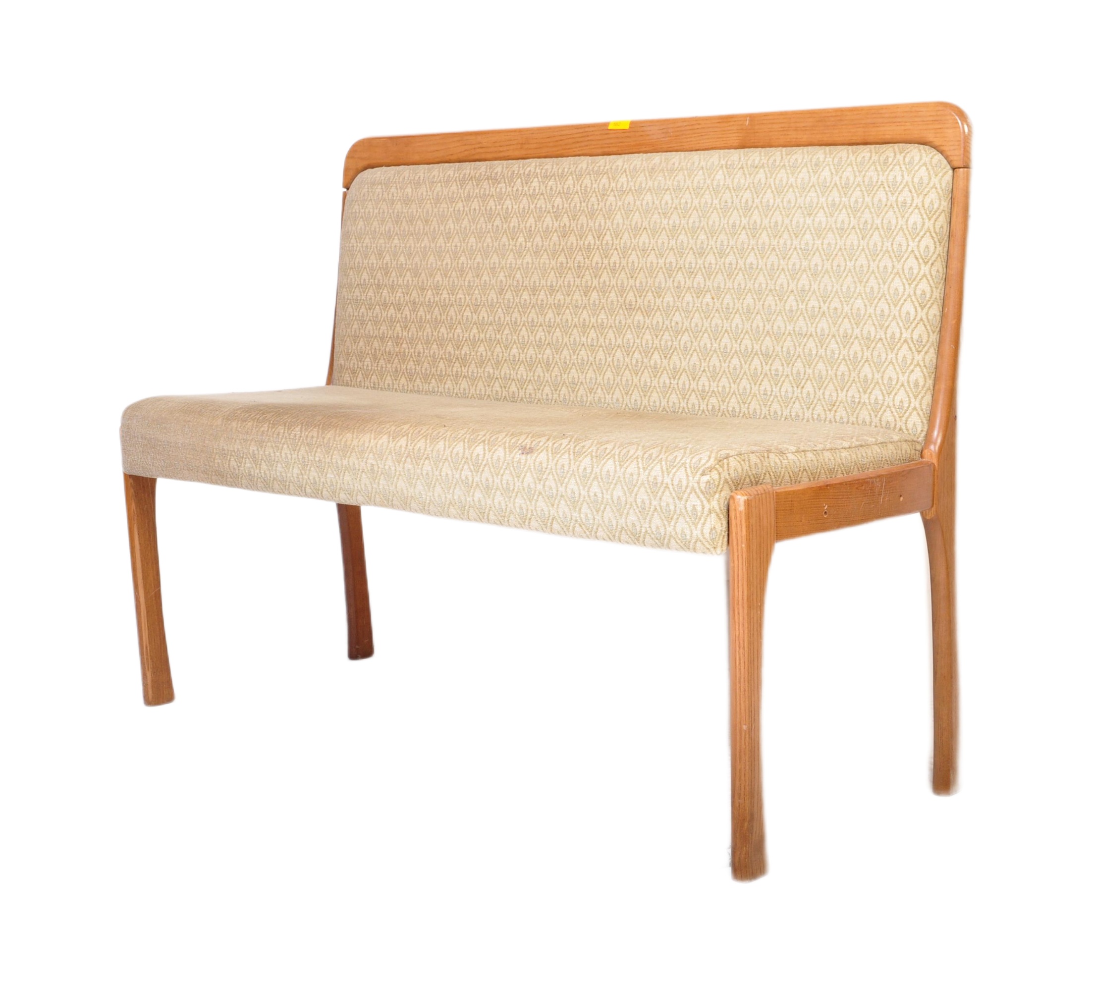 BRITISH MODERN DESIGN - RETRO TEAK HALL SETTLE BENCH