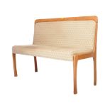 BRITISH MODERN DESIGN - RETRO TEAK HALL SETTLE BENCH