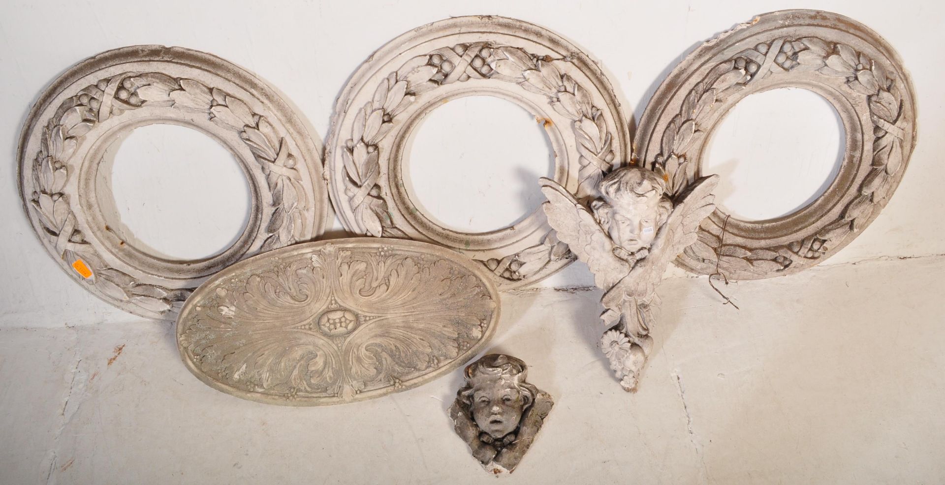 EARLY 20TH CENTURY WOODEN & PLASTER WALL PIECES - Image 2 of 6