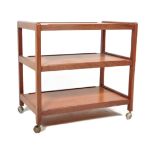 DANISH MANNER TEAK WOOD BUTLERS SERVING TROLLEY