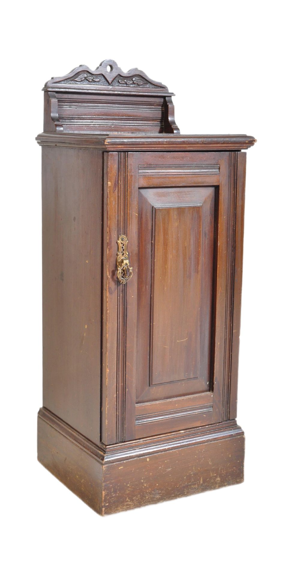 EDWARDIAN WALNUT ART NOUVEAU BEDSIDE POT CUPBOARD