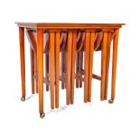 MID 20TH CENTURY TEAK POUL HUNDEVAD QUARTETTO NEST OF TABLES