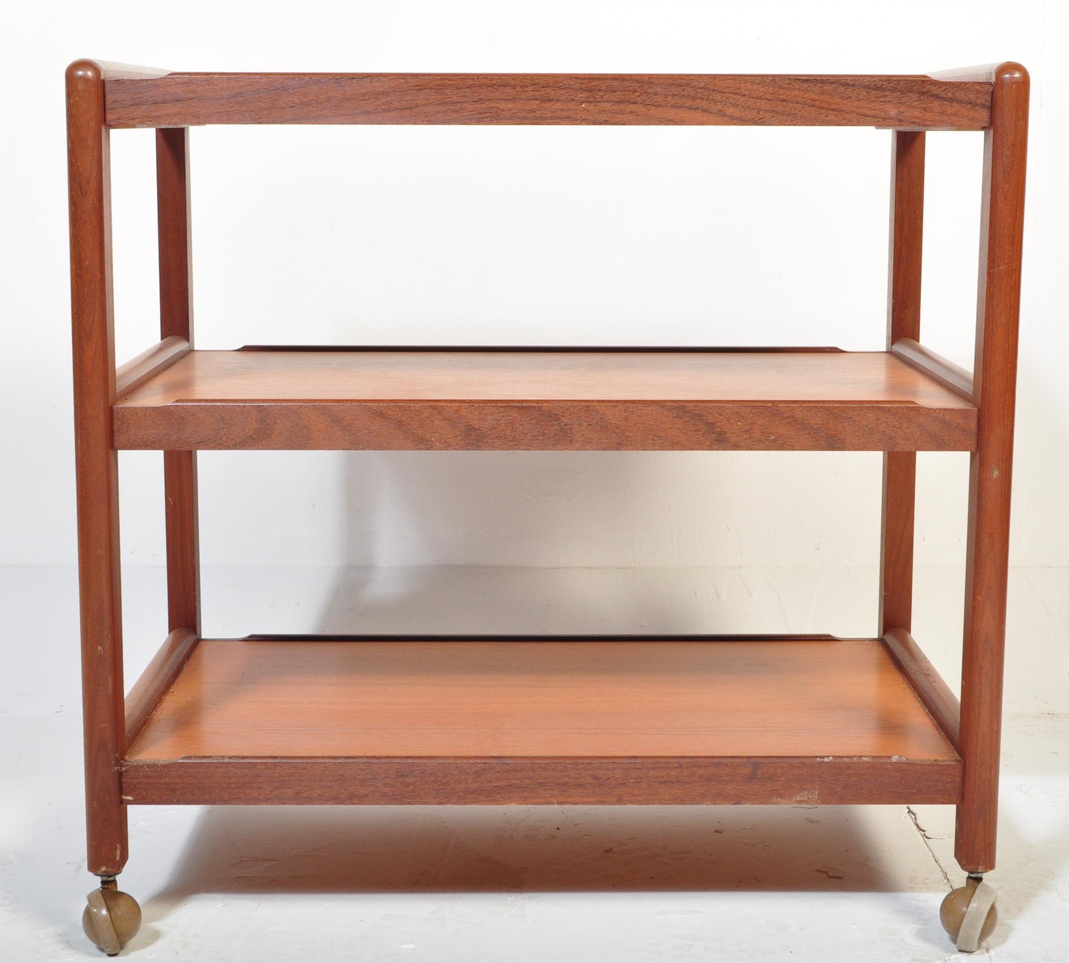 DANISH MANNER TEAK WOOD BUTLERS SERVING TROLLEY - Bild 3 aus 5