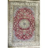 VINTAGE PERSIAN ISLAMIC NAIN FLOOR CARPET RUG