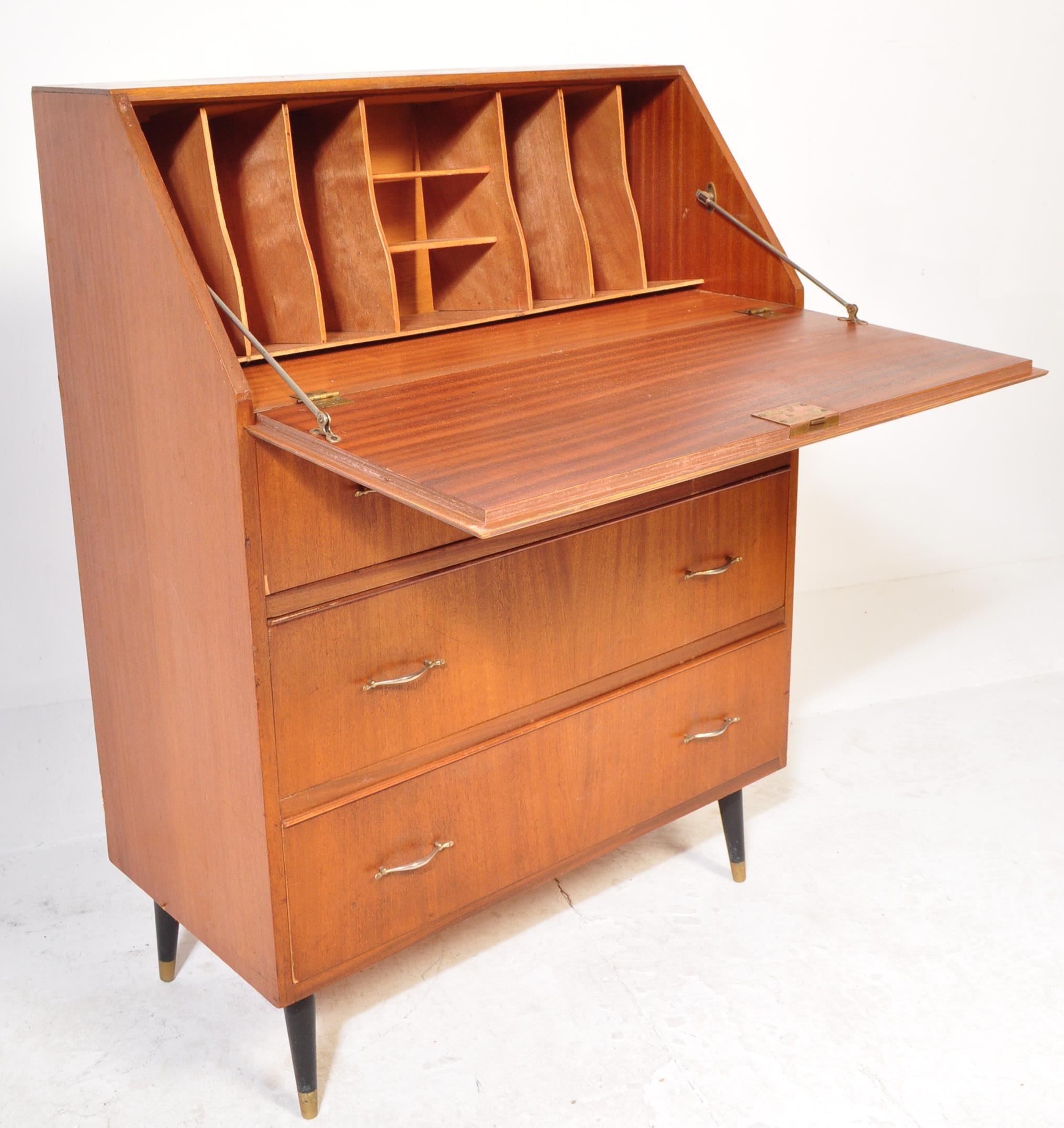 RETRO VINTAGE MID 20TH CENTURY TEAK BUREAU - Bild 4 aus 5