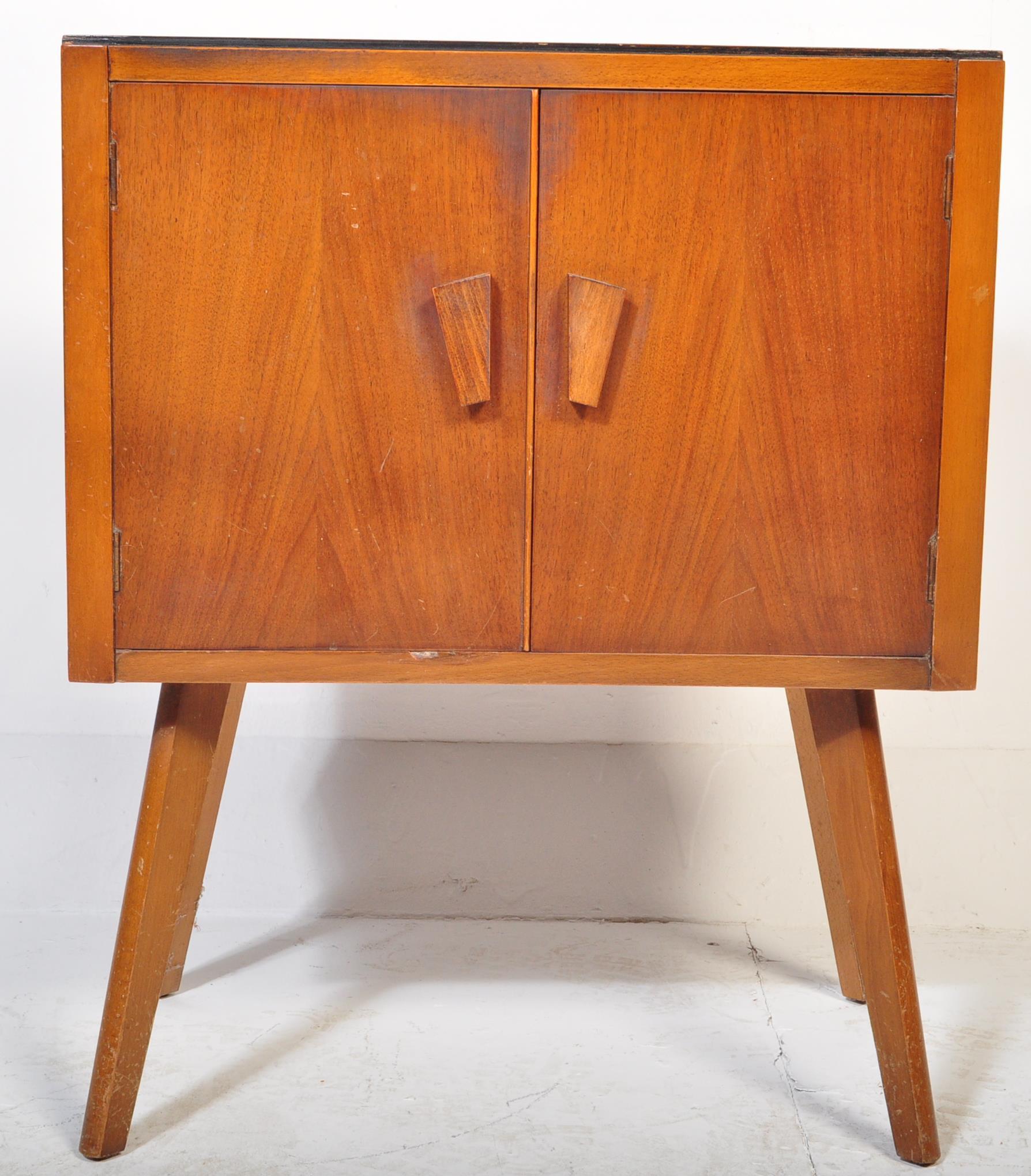 1930'S ART DECO WALNUT RECORD PLAYER CABINET CUPBOARD - Bild 3 aus 5