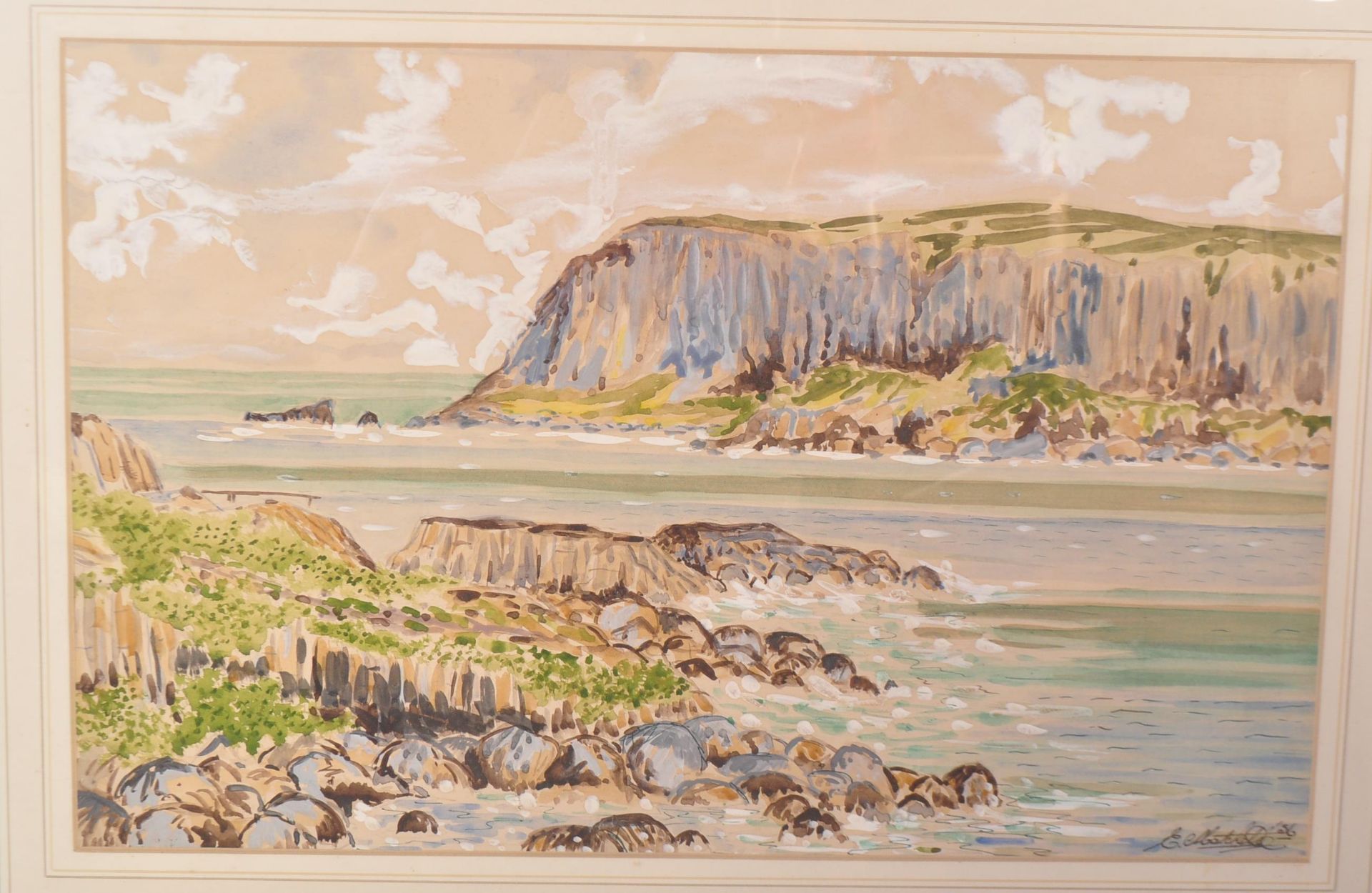 PAIR OF CIRCA 1950S SIGNED WATERCOLOURS - Image 3 of 5