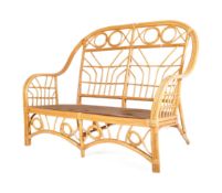 MID 20TH CENTURY BAMBOO CONSERVATORY SOFA CHAIR