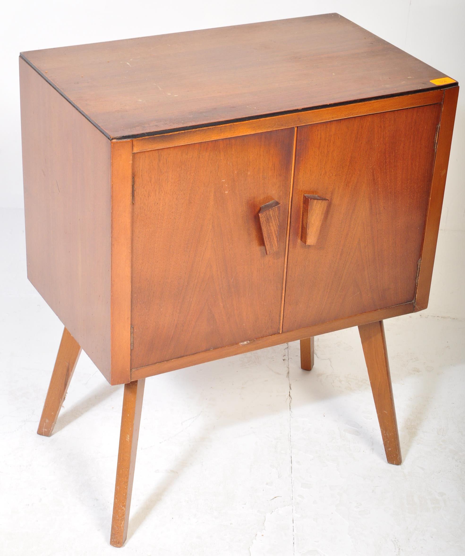 1930'S ART DECO WALNUT RECORD PLAYER CABINET CUPBOARD - Bild 2 aus 5