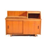 MID CENTURY TEAK WOOD TELEPHONE HALL SETTLE CABINET