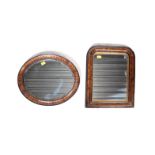 TWO EARLY 20TH CENTURY FAUX BOIS MIRRORS