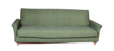 MID CENTURY RETRO LARGE GREEN FOUR SEATER SOFA DAY BED