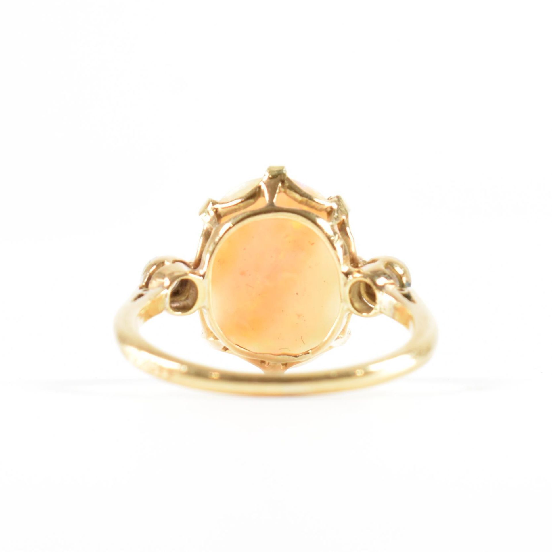 VINTAGE 18CT GOLD OPAL & DIAMOND DRESS RING - Image 4 of 7