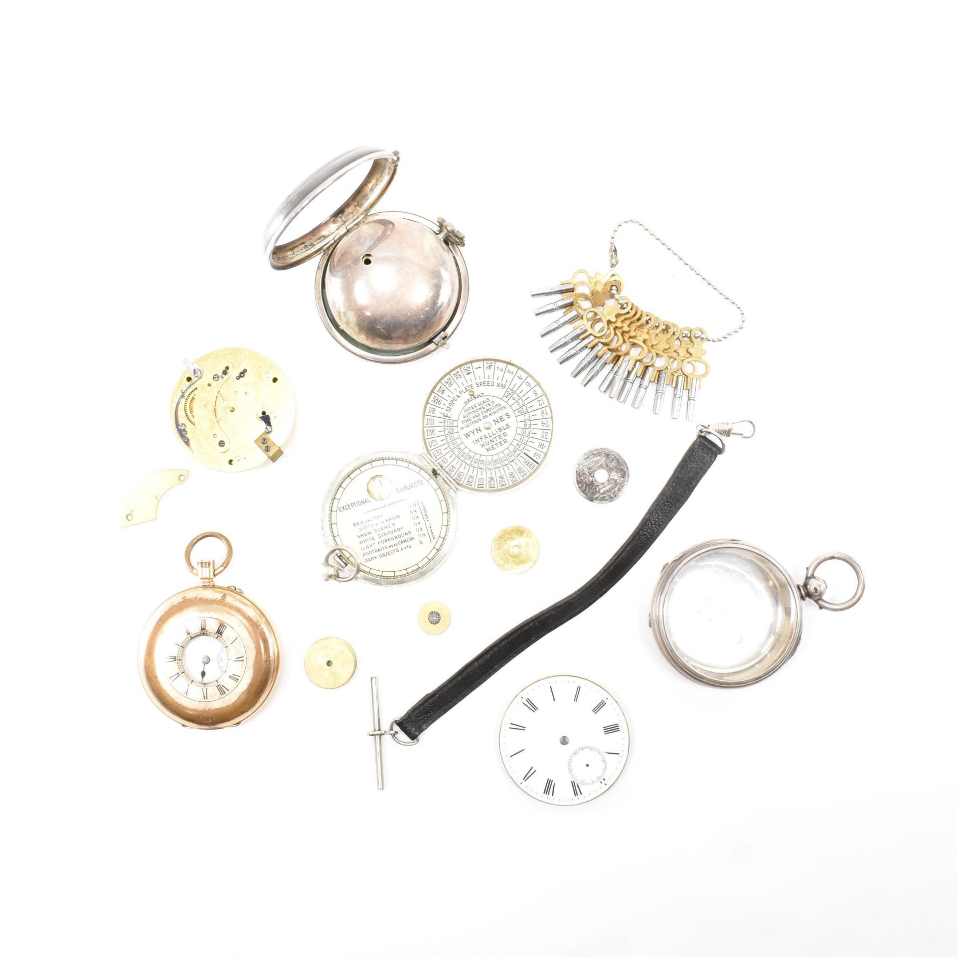 ASSORTED POCKET WATCH PARTS & KEYS - Image 3 of 4