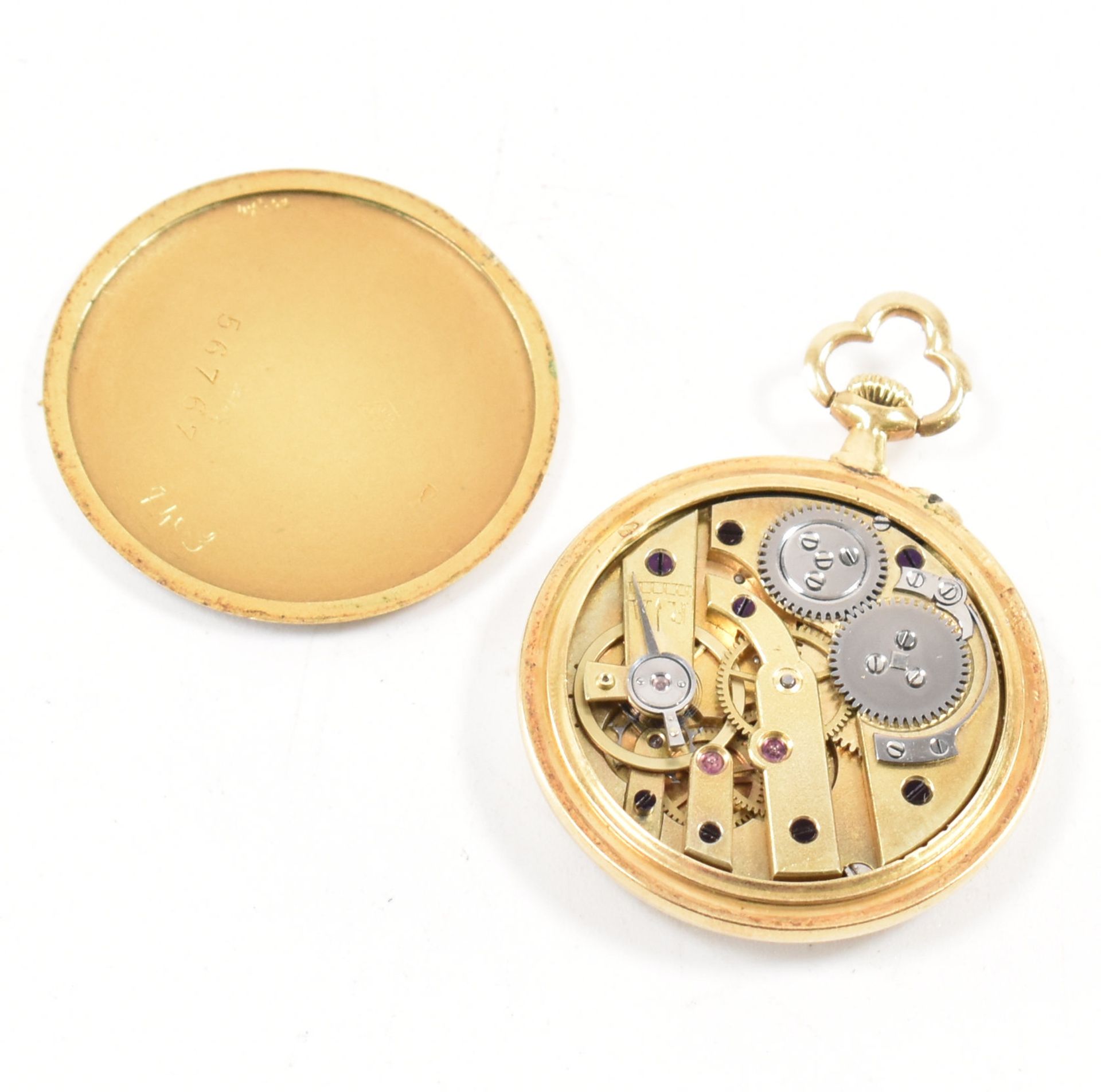 1920S FRENCH GOLD ENAMEL FOB WATCH - Image 4 of 6