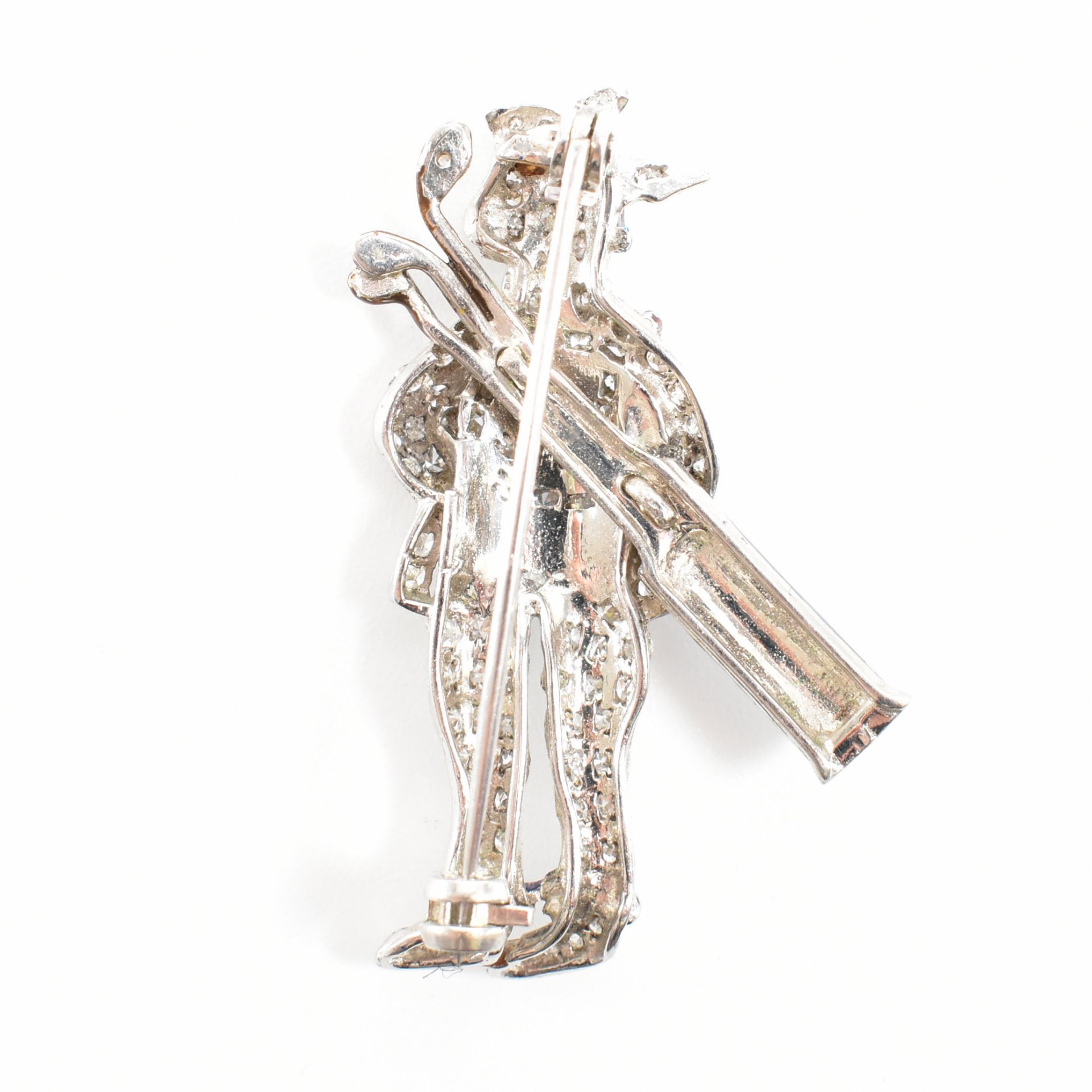 1930s ART DECO DIAMOND RABBIT GOLFER BROOCH - Bild 3 aus 4