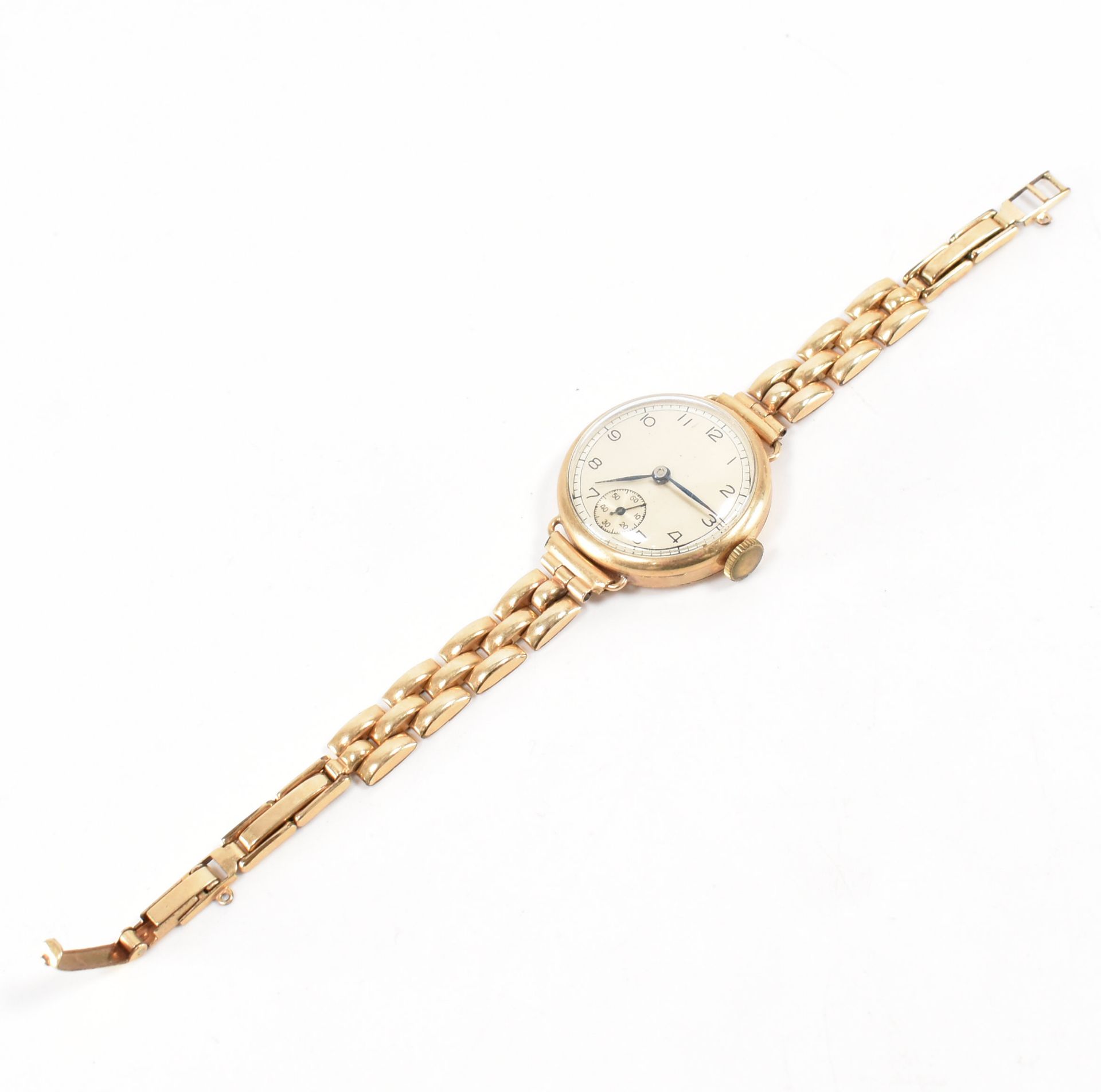 1940S HALLMARKED 9CT GOLD WRIST WATCH - Image 2 of 5