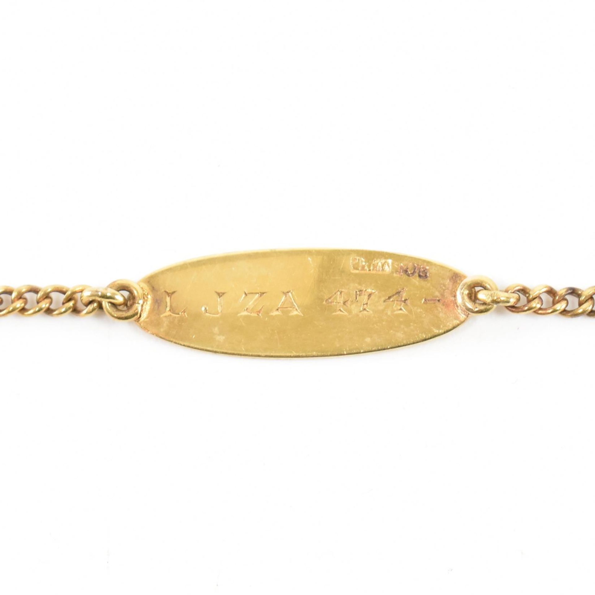 9CT GOLD ID BRACELET - Bild 3 aus 3