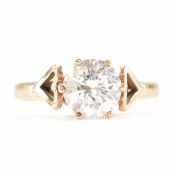 HALLMARKED 9CT GOLD & CZ SOLITAIRE RING