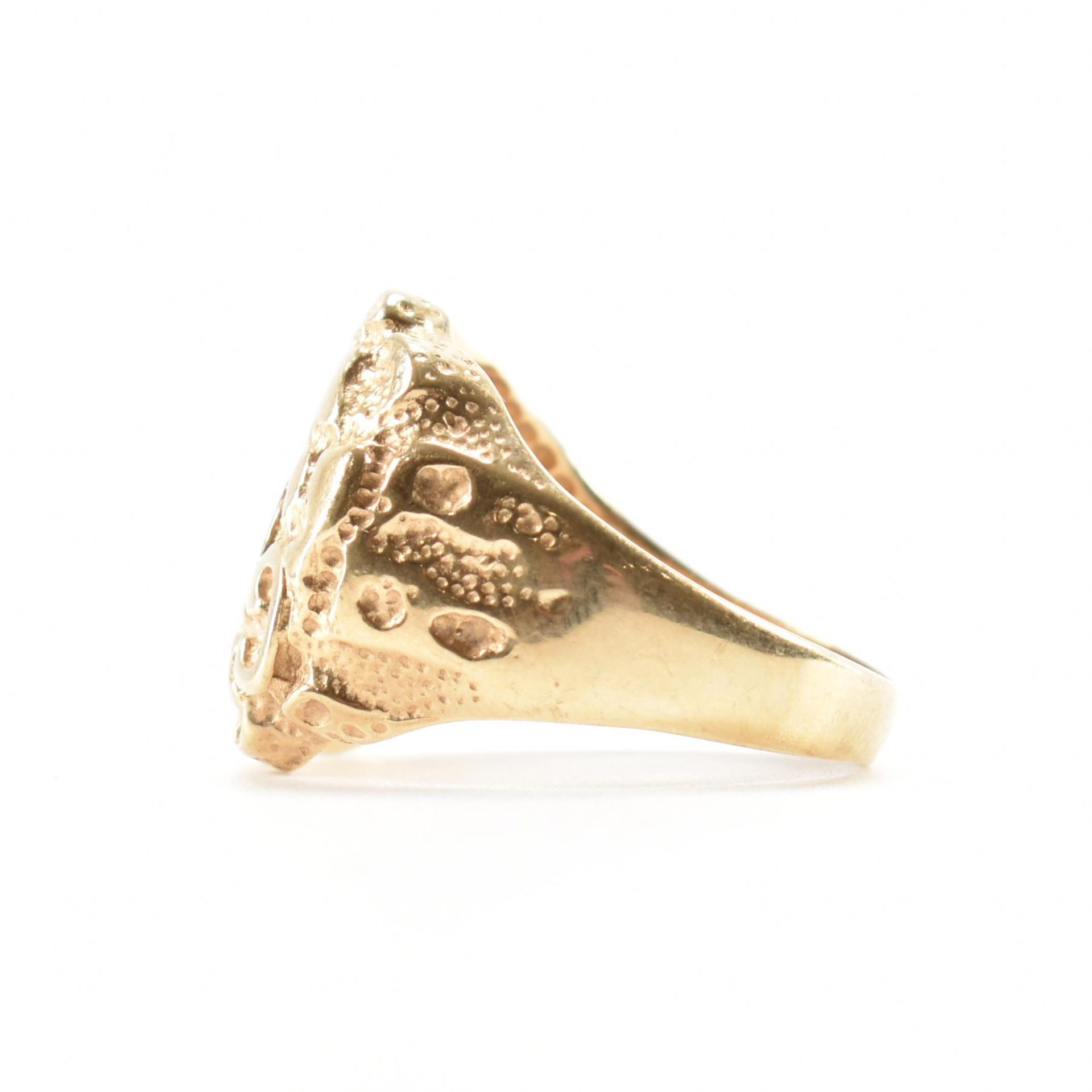 HALLMARKED 9CT GOLD NUGGET RING - Image 2 of 9
