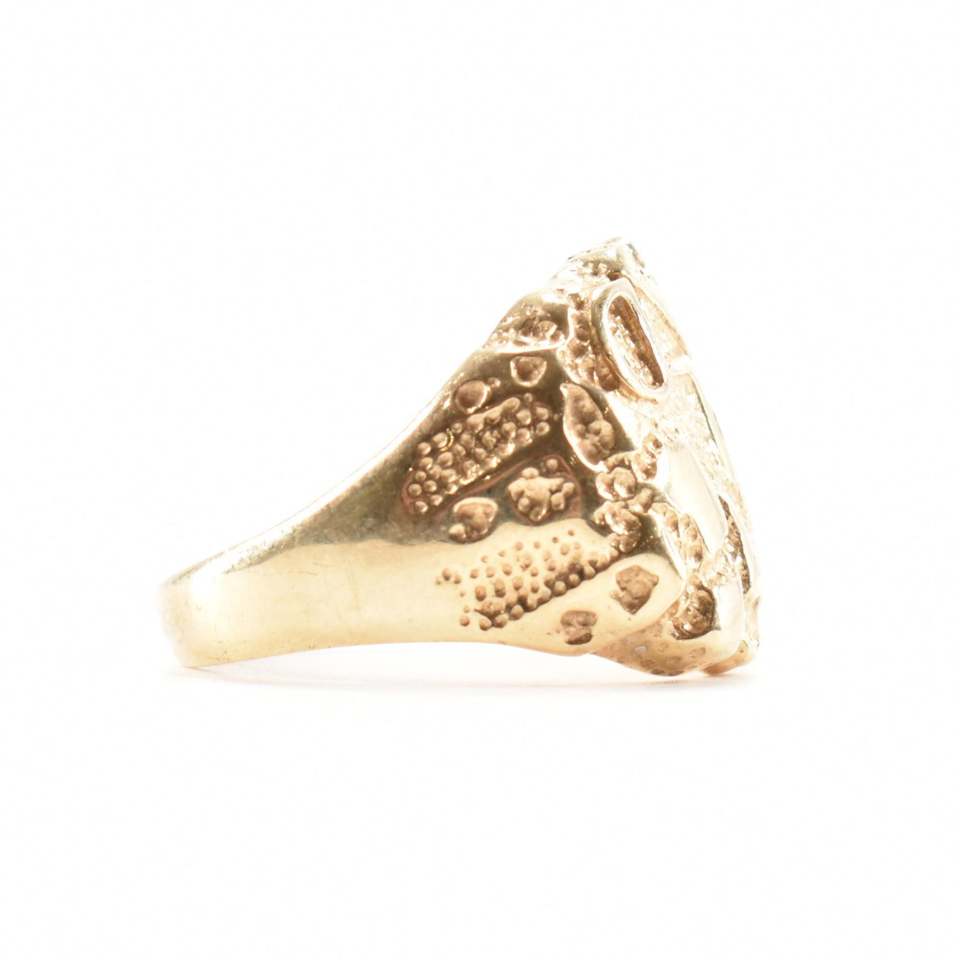 HALLMARKED 9CT GOLD NUGGET RING - Image 5 of 9