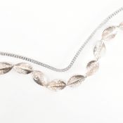 TWO 925 SILVER COLLAR NECKLACES