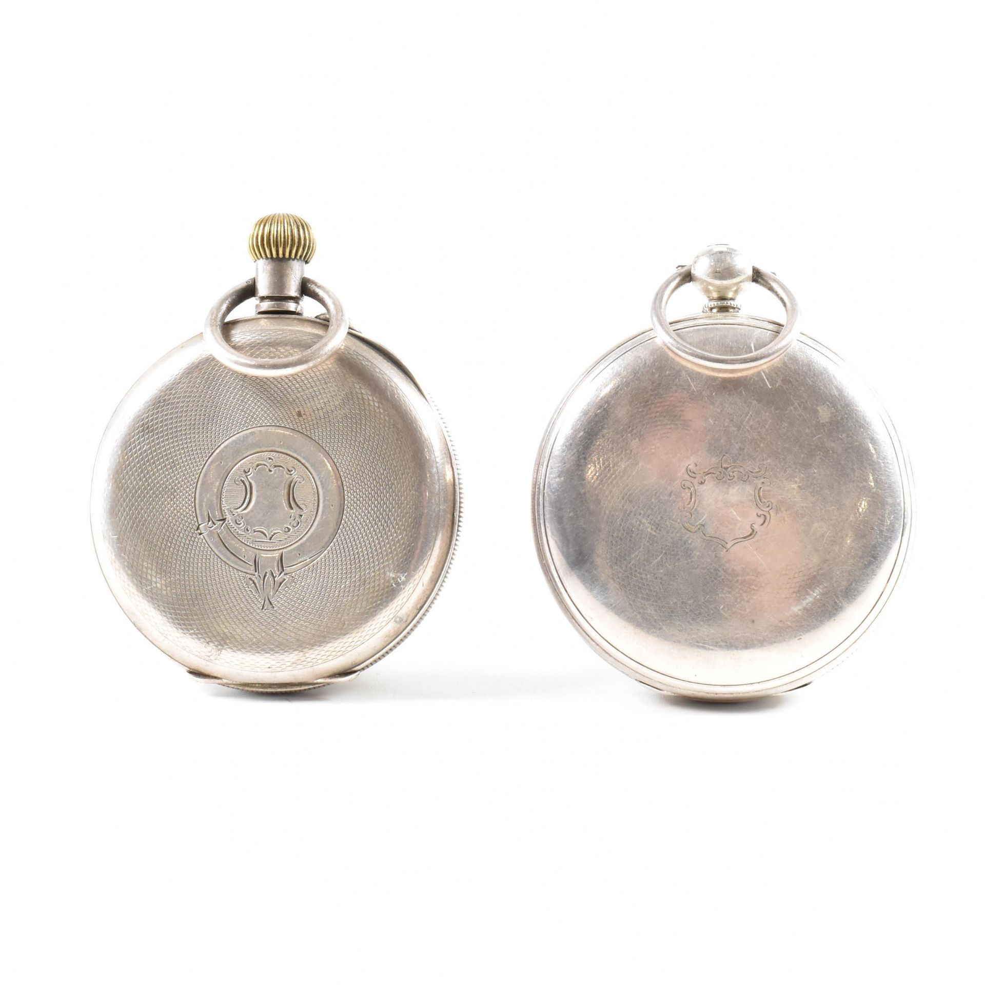 TWO ANTIQUE SILVER HALLMARKED POCKET WATCHES - Image 2 of 5