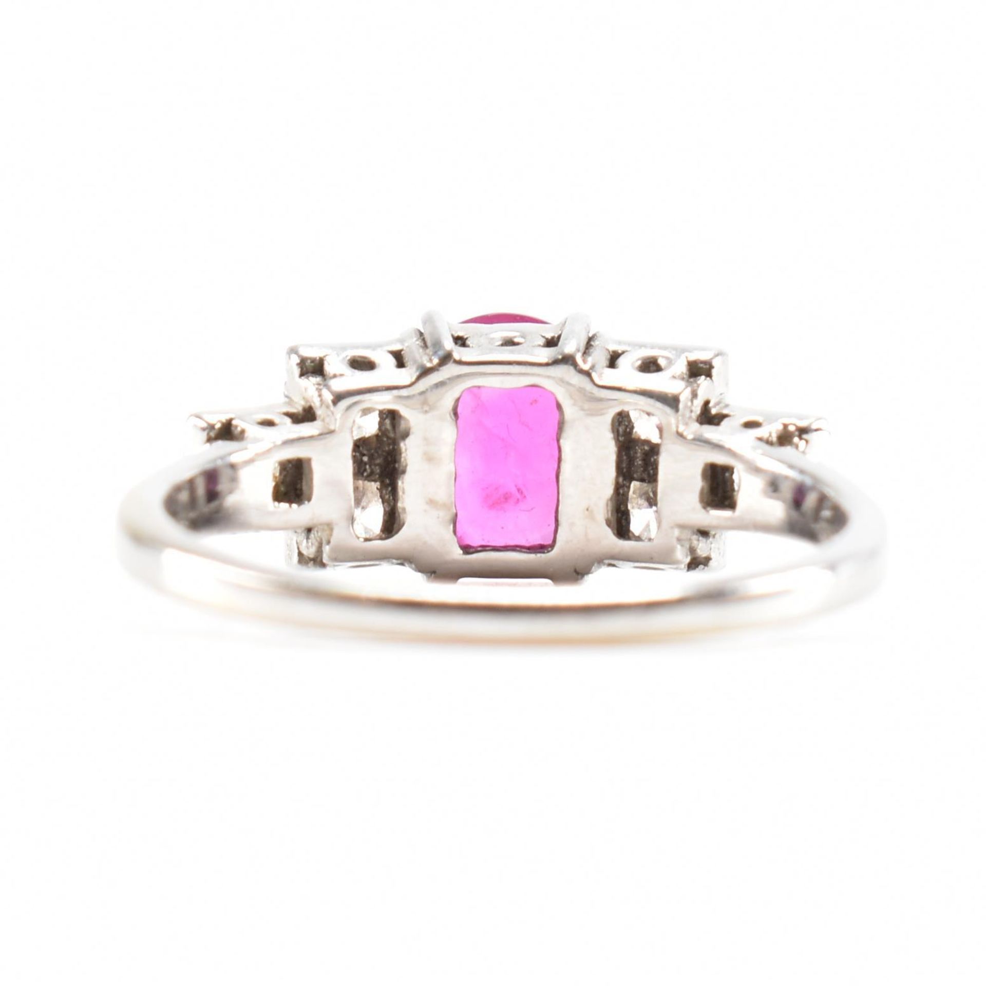 18CT WHITE GOLD RUBY & DIAMOND RING - Image 4 of 7