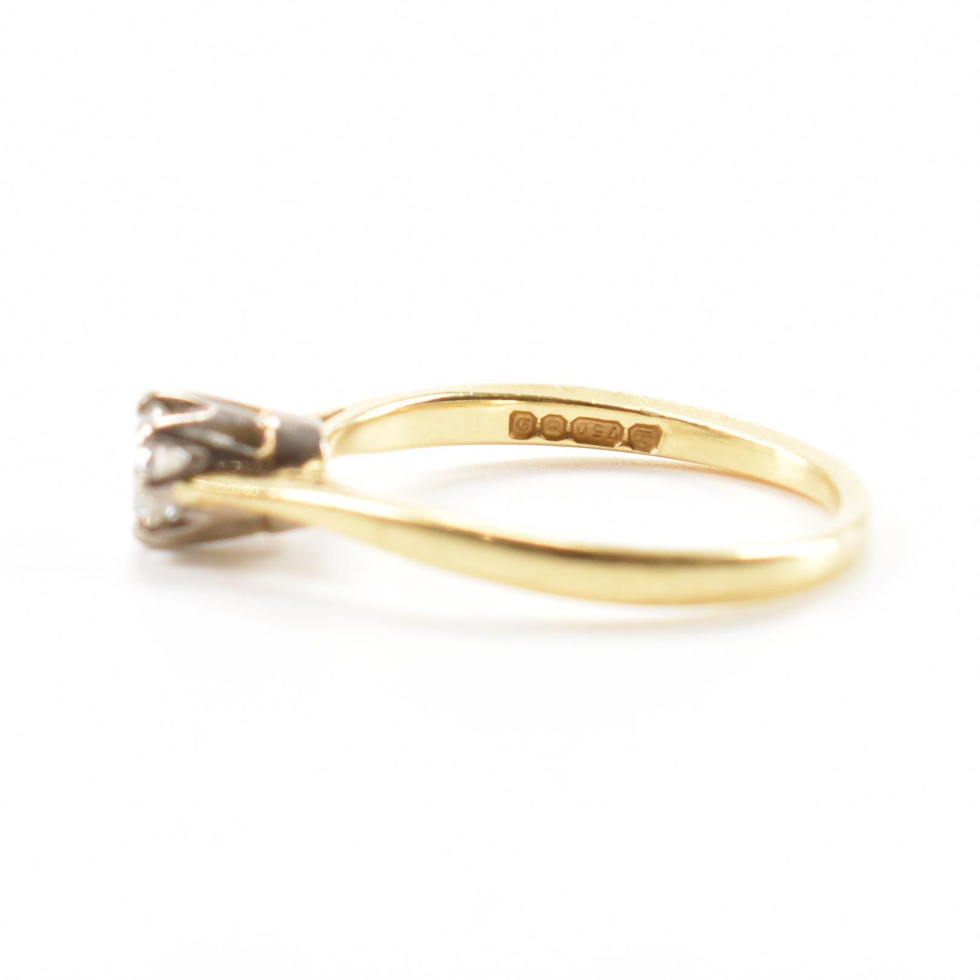 HALLMARKED 18CT GOLD & DIAMOND SOLITAIRE RING - Image 8 of 9