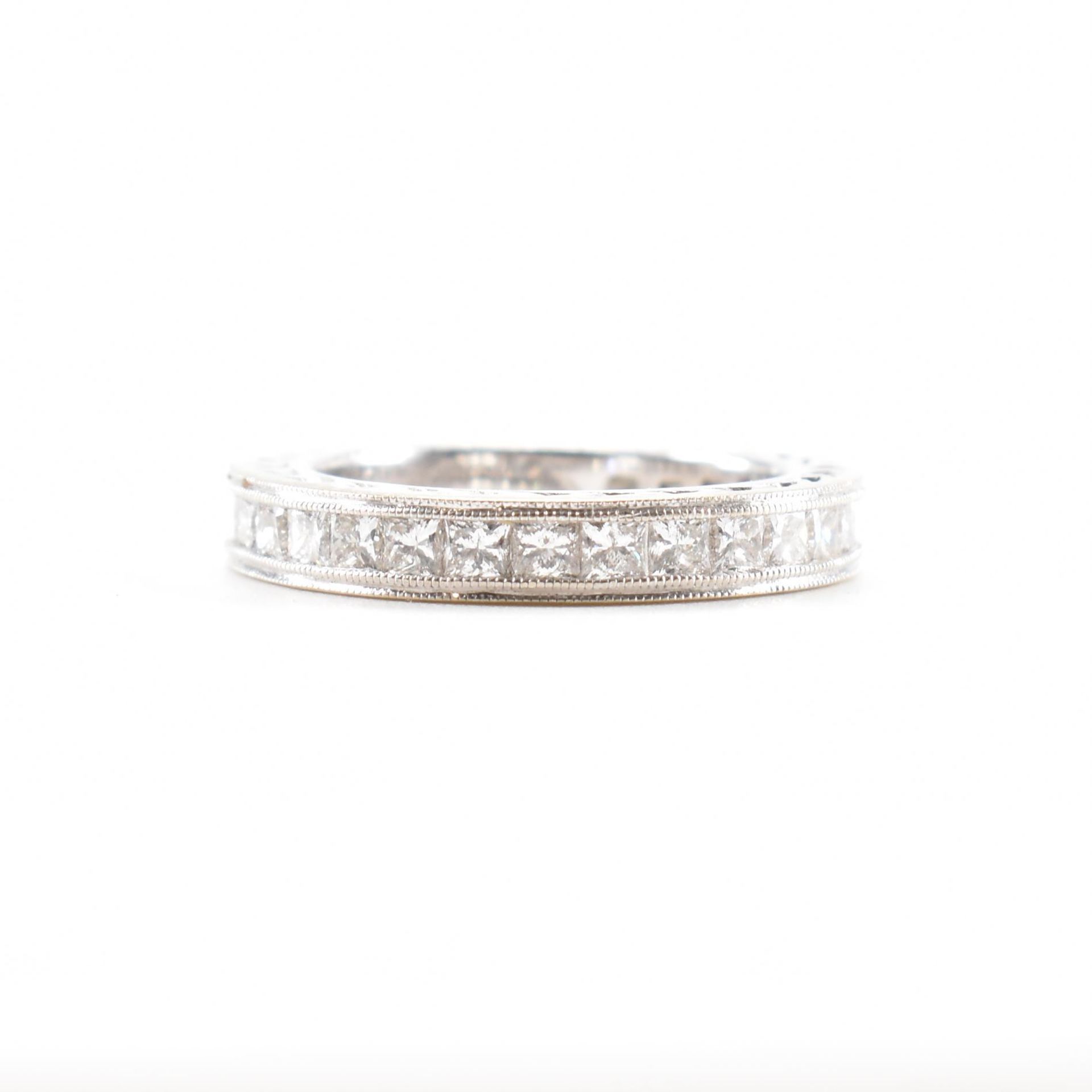 GABRIEL & CO 18CT WHITE GOLD & DIAMOND ETERNITY RING