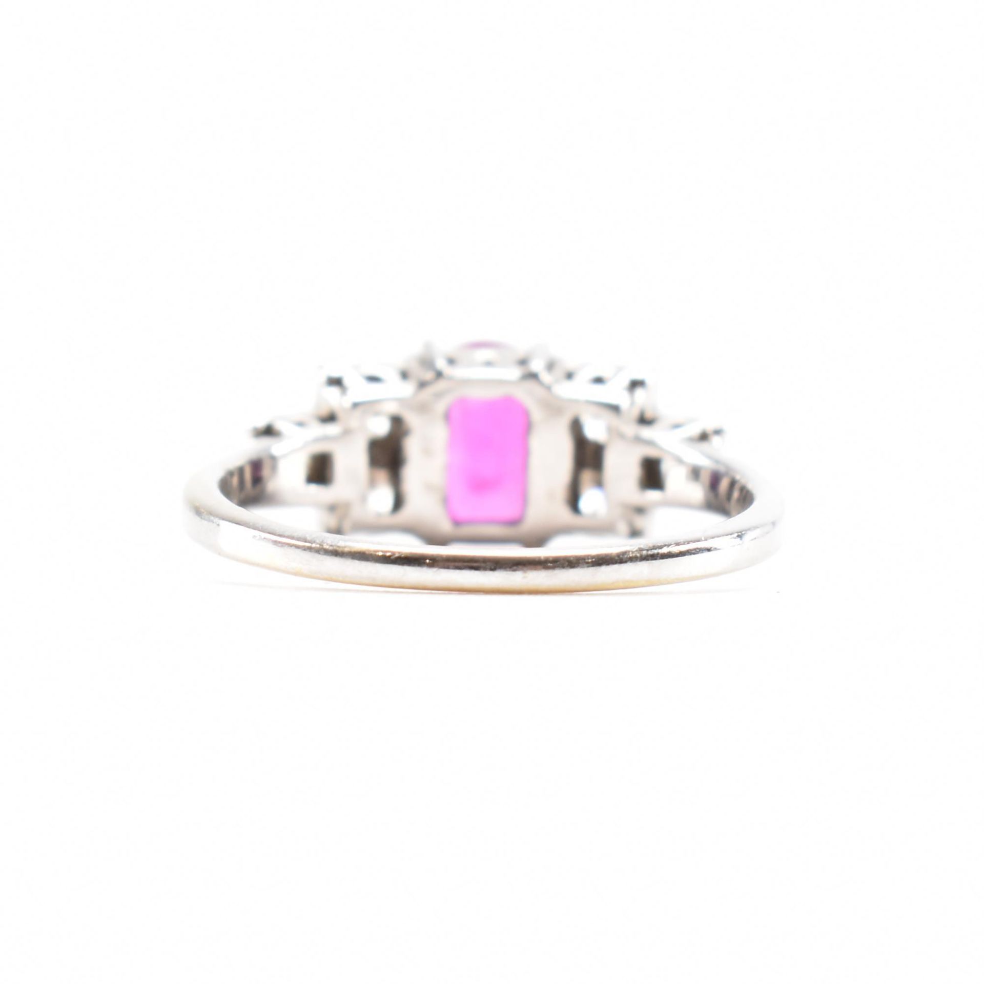 18CT WHITE GOLD RUBY & DIAMOND RING - Image 3 of 7